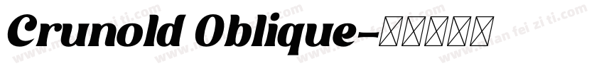 Crunold Oblique字体转换